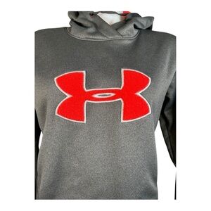 Under Armour Storm Women’s Hoodie – Size Small semi fitted. Grey w/ orange logo